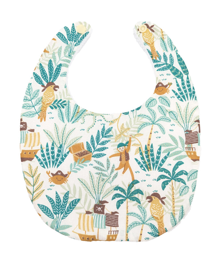 Bavoir rond "Jungle pirate" - 6 à 18 mois