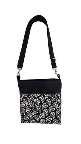 Sac à bandoulière artisanal black & white