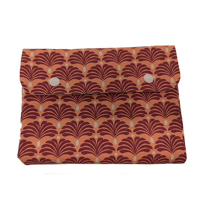 Pochette à bijoux de voyage "Eventails Corails"