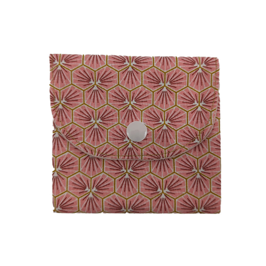 Porte-monnaie "Fleurs japonaises" rose