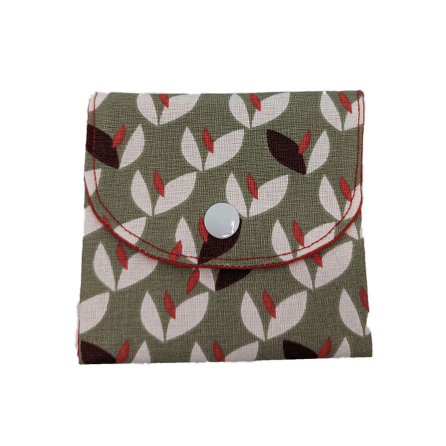 Porte-monnaie origami beige à fleurs