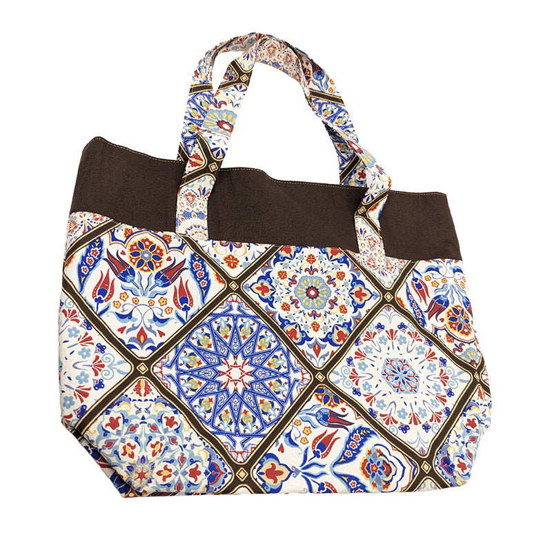Sac bicolore pression aimantée "Mosaïque Vitrail"