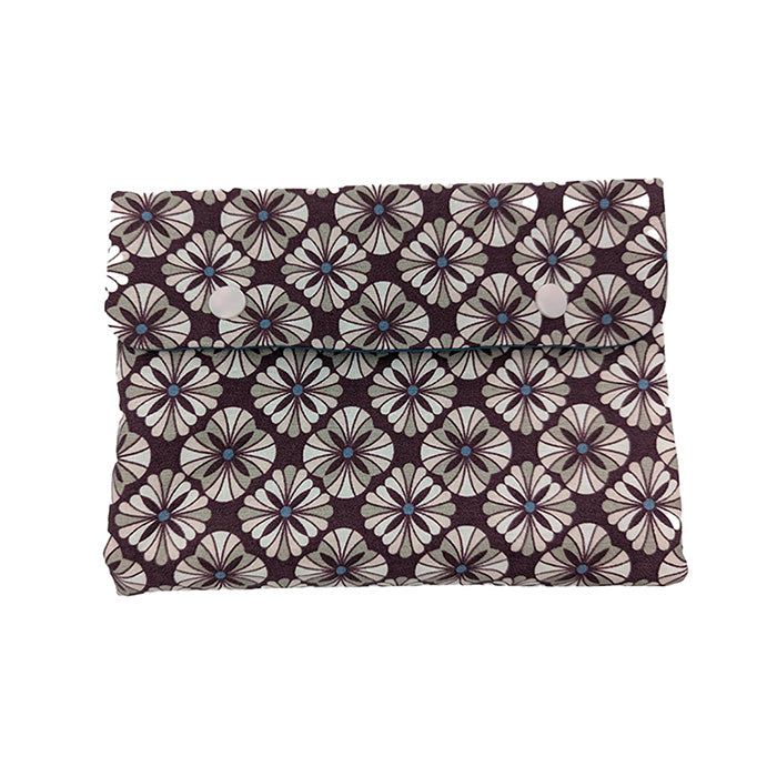 Pochette à bijoux de voyage fleurs prunes