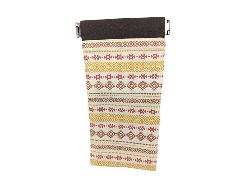 Etui à lunettes "Aztèque" marron