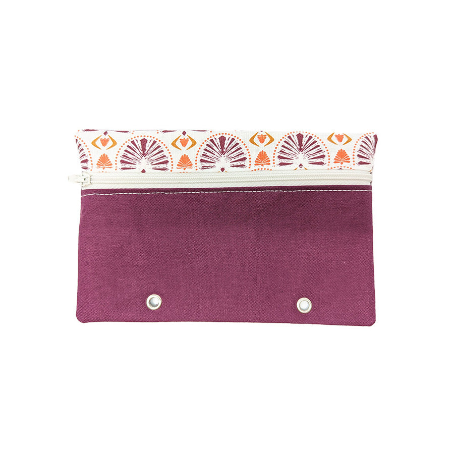 Trousse pour classeur "Aztèque" prune