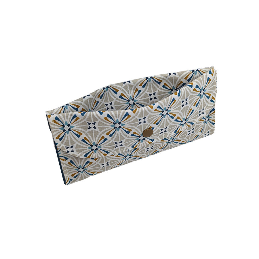 Pochette double "Arabesque" bleue