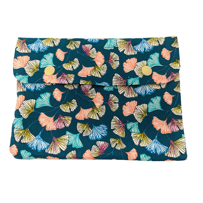 Pochette à bijoux de voyage ginkgo vert