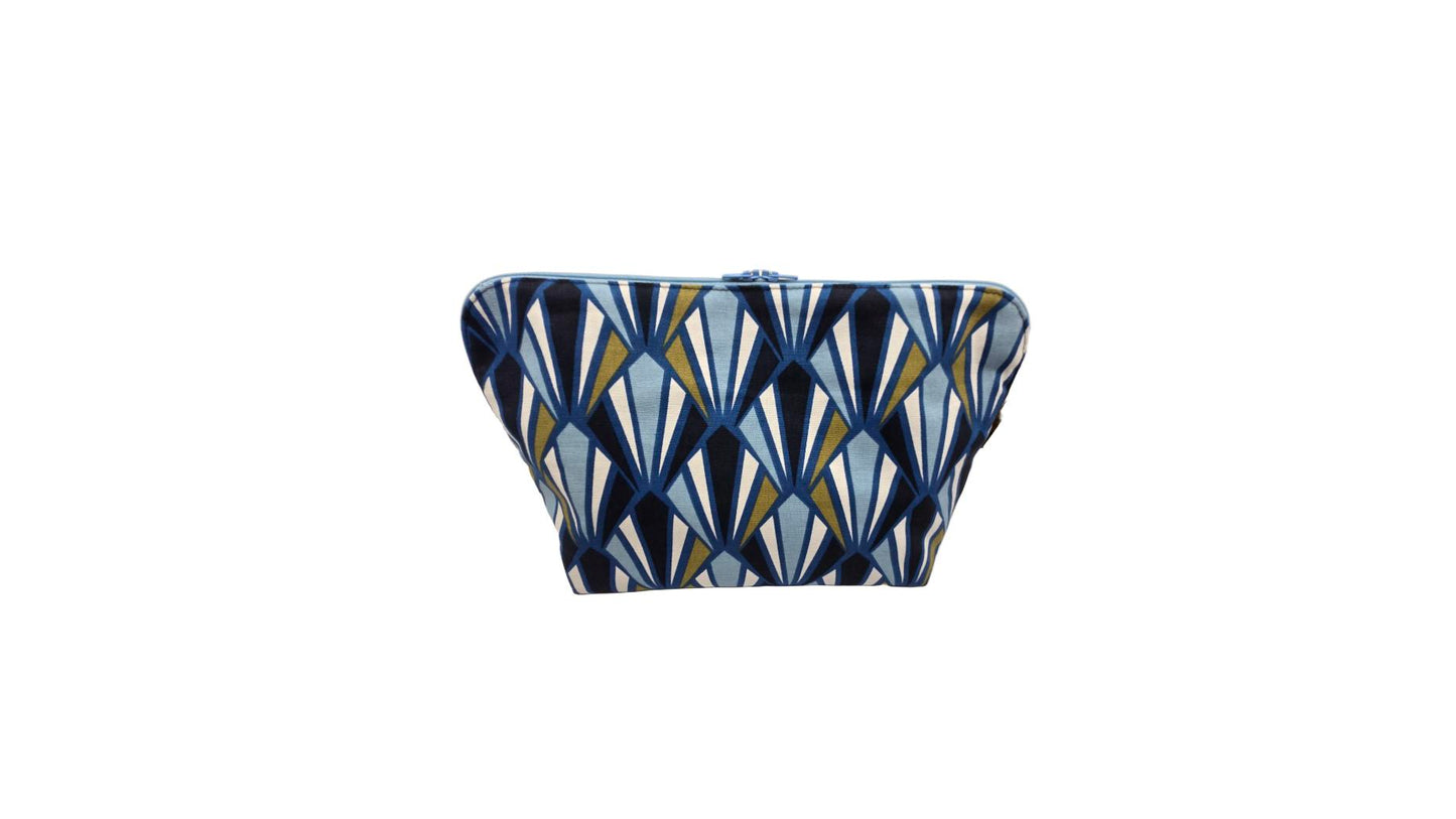 Maxi-trousse "Géométrique" bleue
