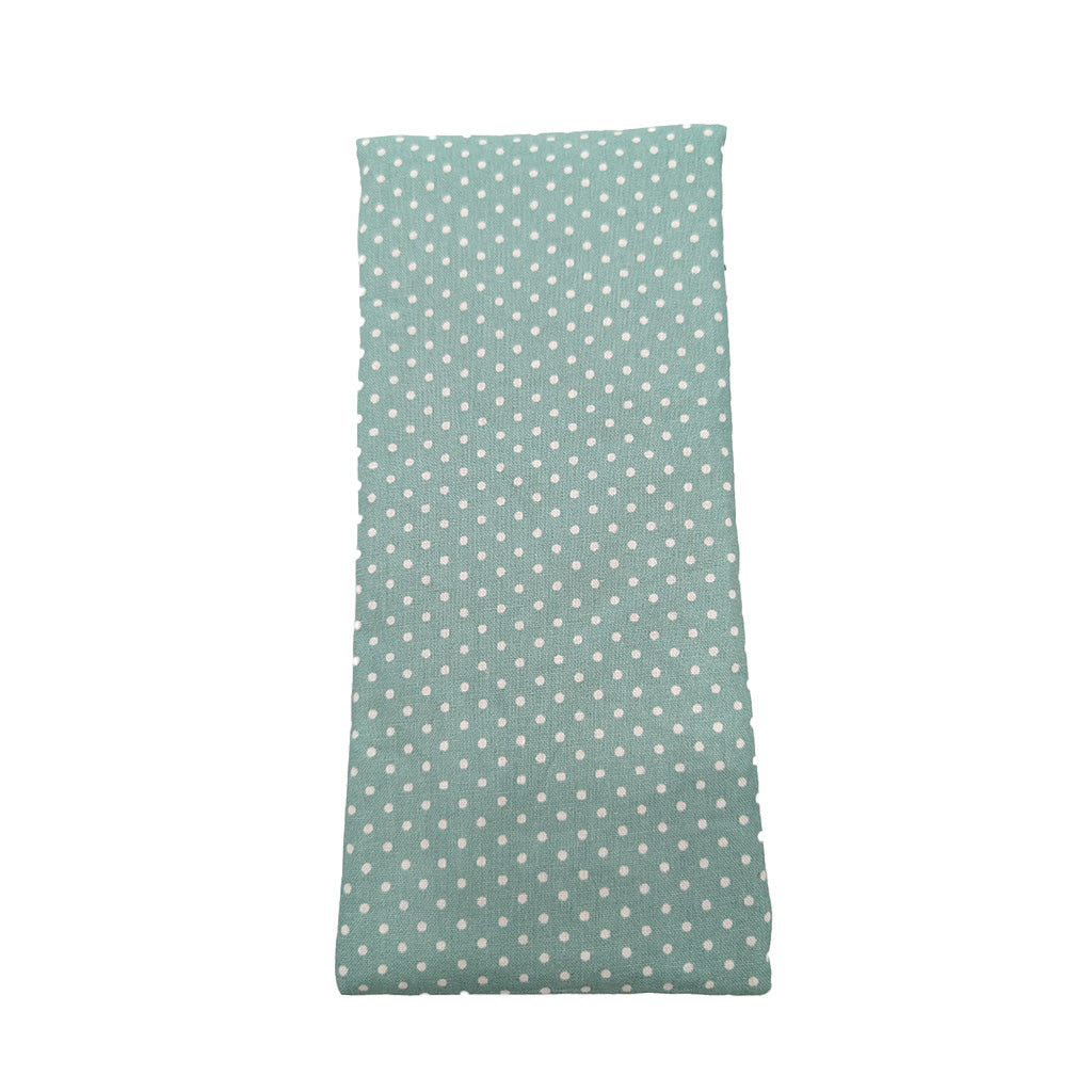 Etui à brosse à dents vert à pois blancs