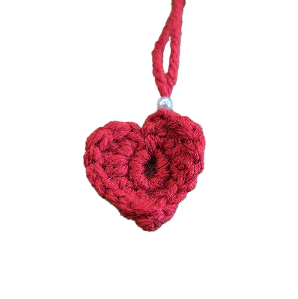 Trousse au crochet rouge petit format