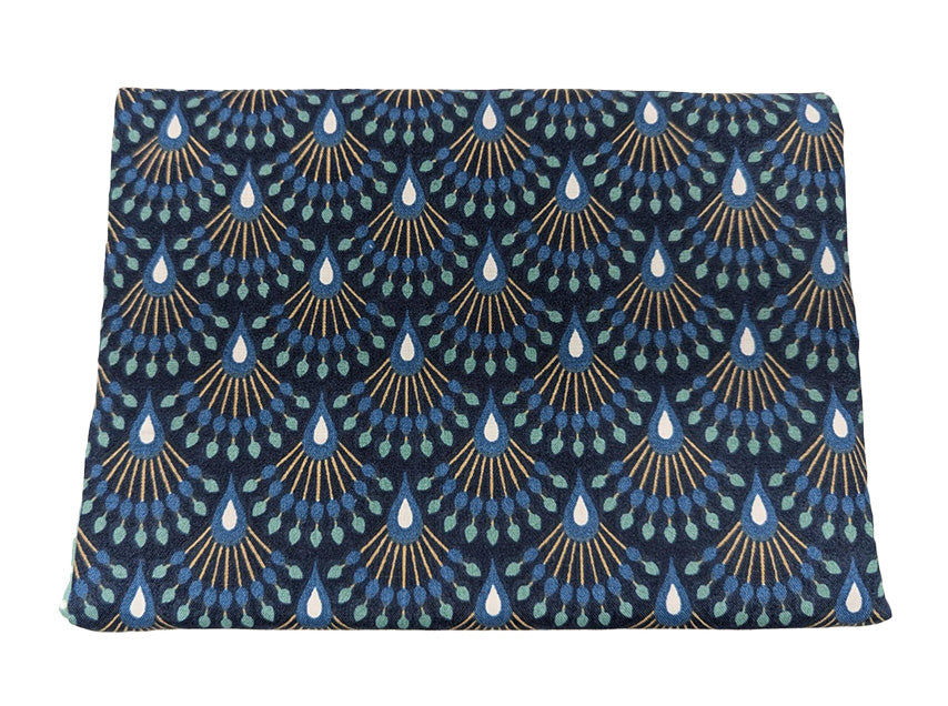 Pochette à bijoux de voyage paons bleus