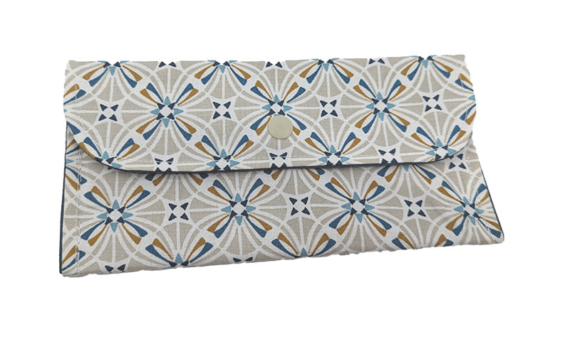 Pochette double "Arabesque" bleue