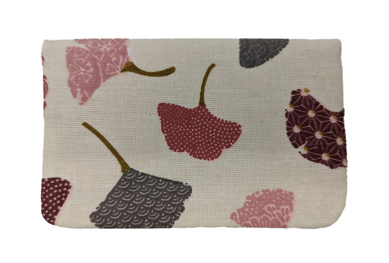 Porte-monnaie double à pressions Ginkgo rose