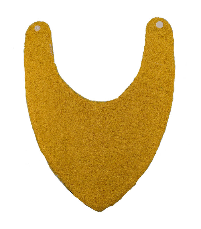 Bavoir bandana bleu et jaune - 6 à 18 mois