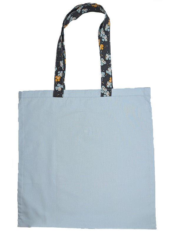 Sac pliable "Fleurs bleues"