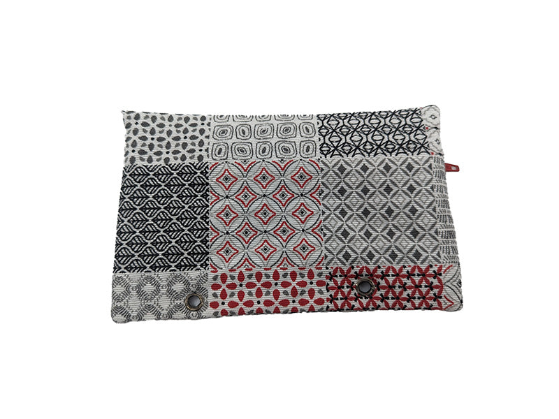Trousse pour classeur "Mosaïque" noir et rouge