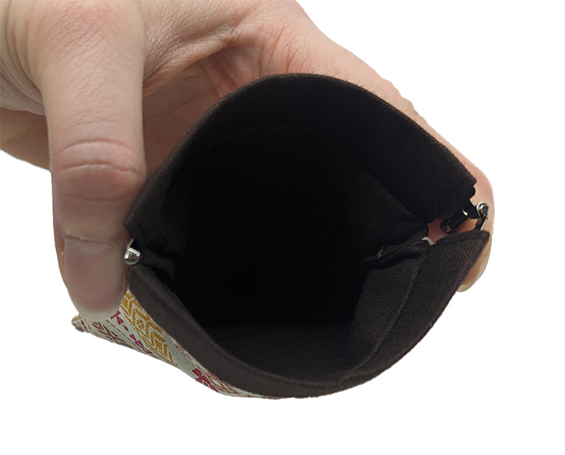 Porte-monnaie clic-clac "Aztèque" marron