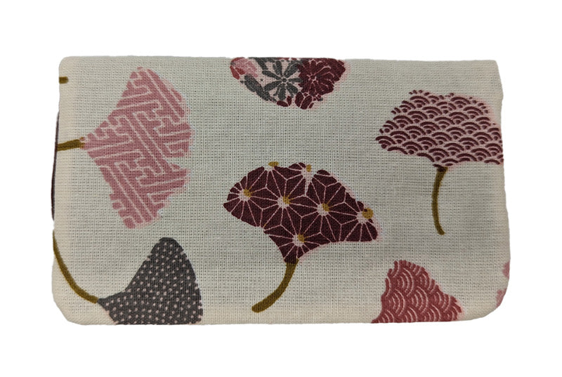 Porte-monnaie double à pressions Ginkgo bordeaux