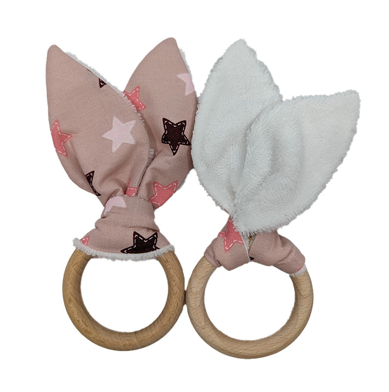 Anneau de dentition "Pink Stars"