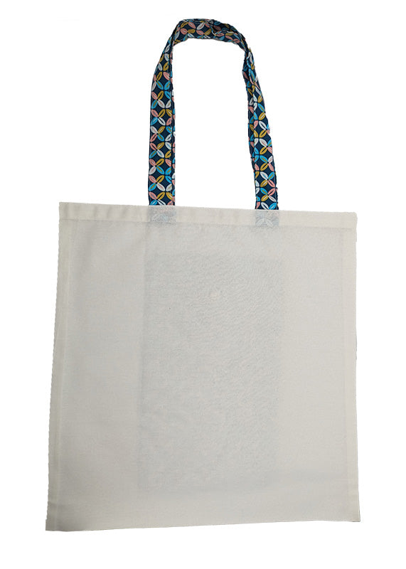 Sac pliable blanc et bleu