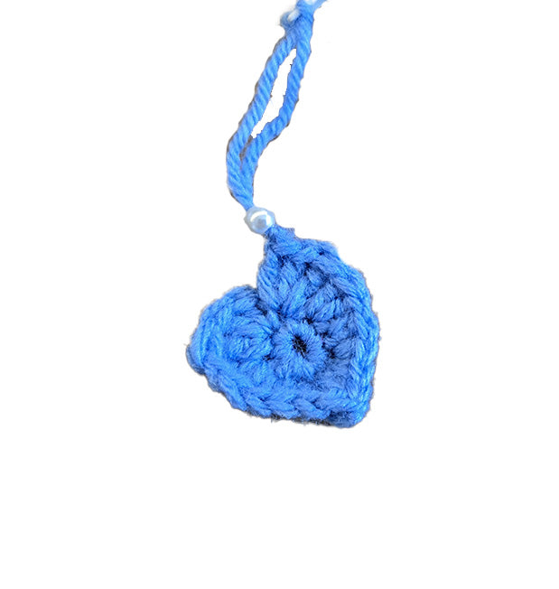 Trousse au crochet bleue grand format