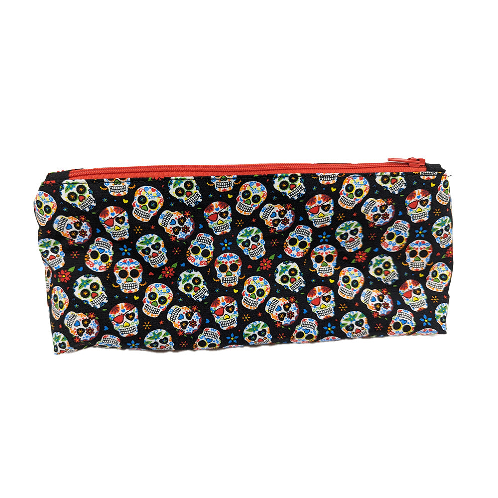 Trousse avec poche extérieure Red Skulls