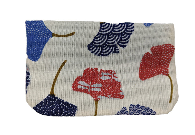 Porte-monnaie double à pressions Ginkgo bleu