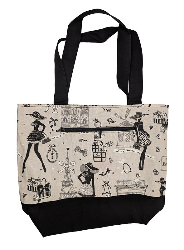 Sac bicolore zippé "Paris"