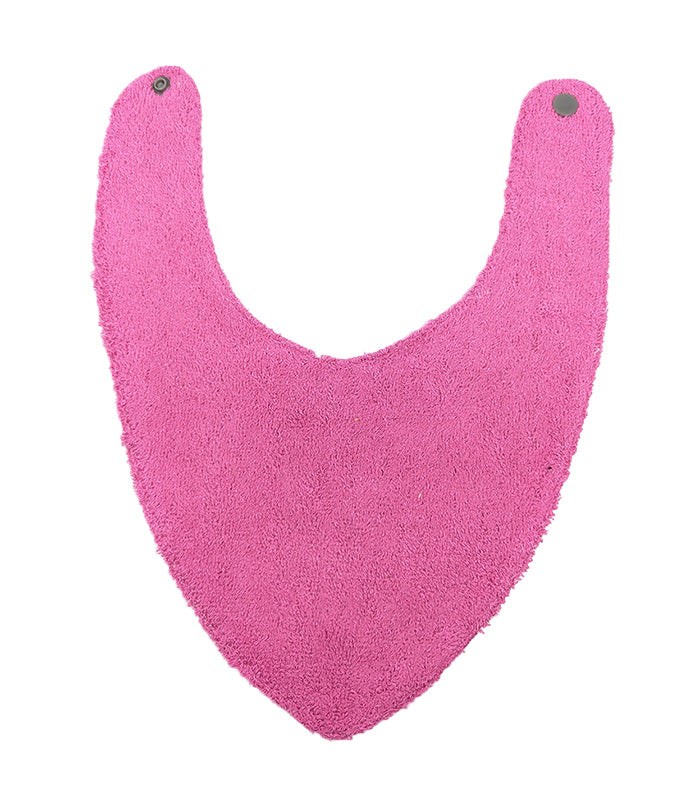 Bavoir bandana rose et gris - 6 à 18 mois