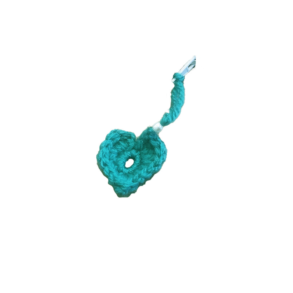 Trousse au crochet verte grand format