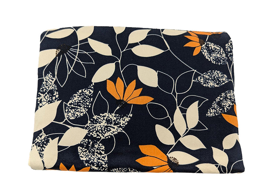 Pochette à bijoux de voyage bleue marine et orange