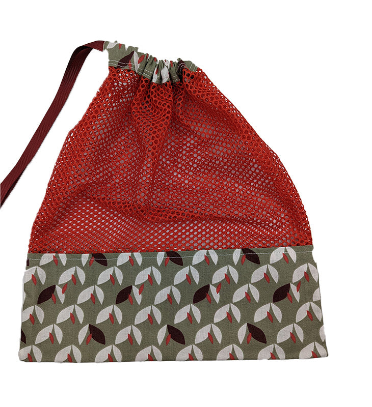 Sac à vrac rouge et beige