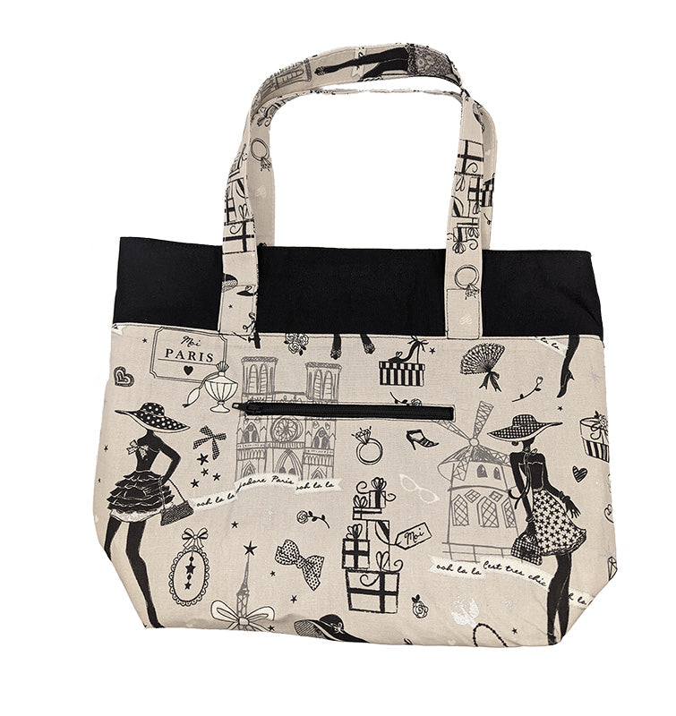 Sac bicolore pression aimantée "Paris"