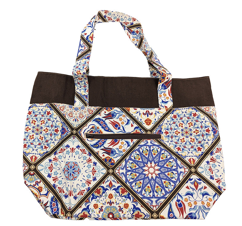 Sac bicolore pression aimantée "Mosaïque Vitrail"