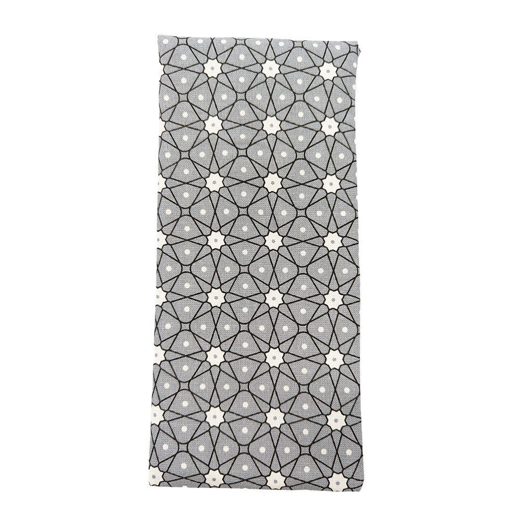 Etui à brosse à dents "Fleurs Géométriques" gris