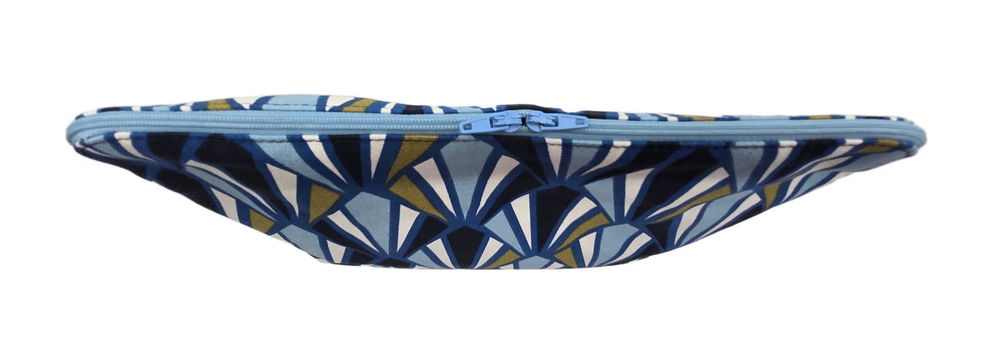 Maxi-trousse "Géométrique" bleue