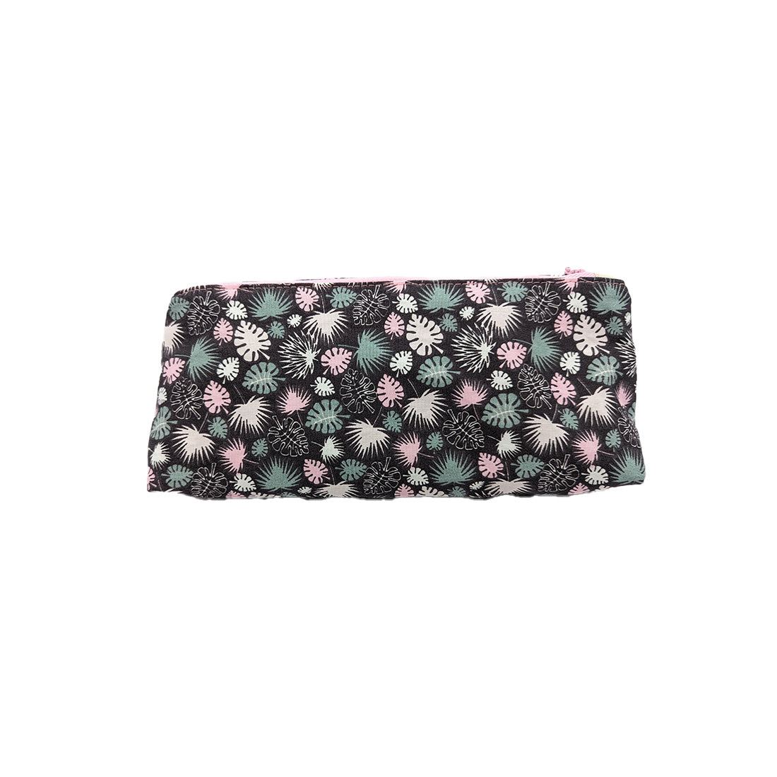 Trousse avec poche extérieure "Feuilles de palmiers"