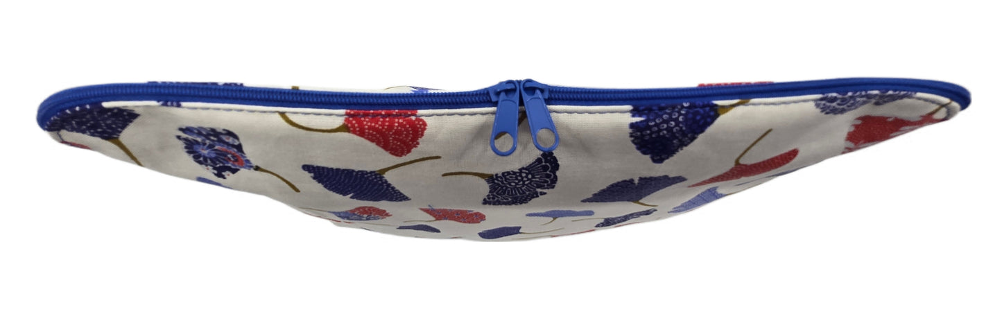 Maxi-trousse "Ginkgo" bleue et rouge