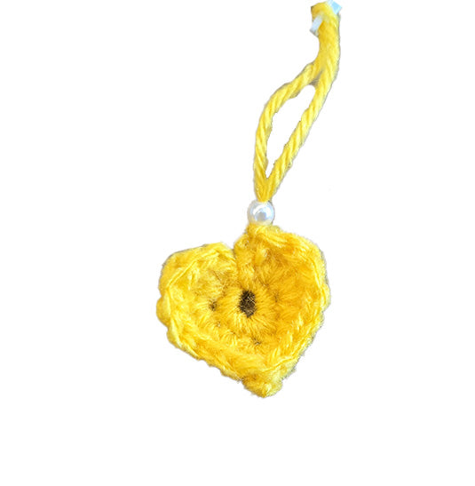 Trousse au crochet jaune grand format
