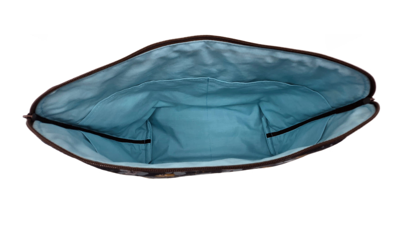 Maxi-trousse "Fleurs bleues"
