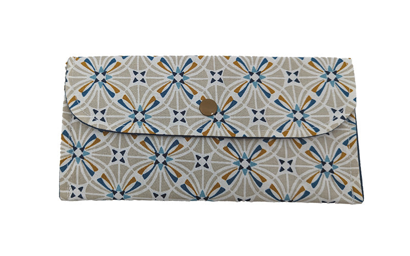 Pochette double "Arabesque" bleue