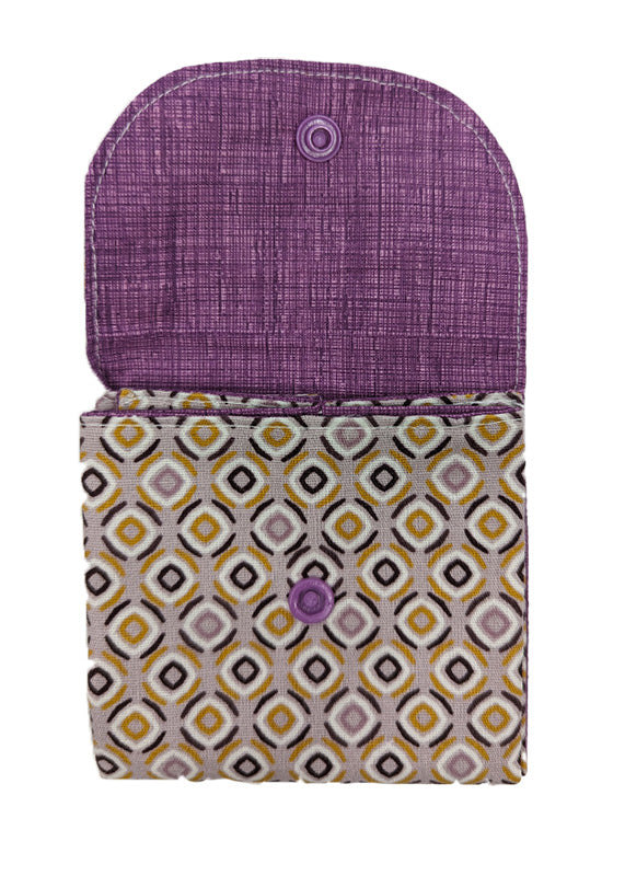 Porte-monnaie origami losanges violets