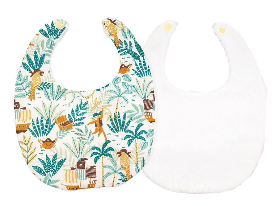 Bavoir rond "Jungle pirate" - 6 à 18 mois