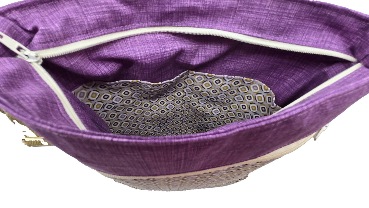 Sac à bandoulière artisanal violet