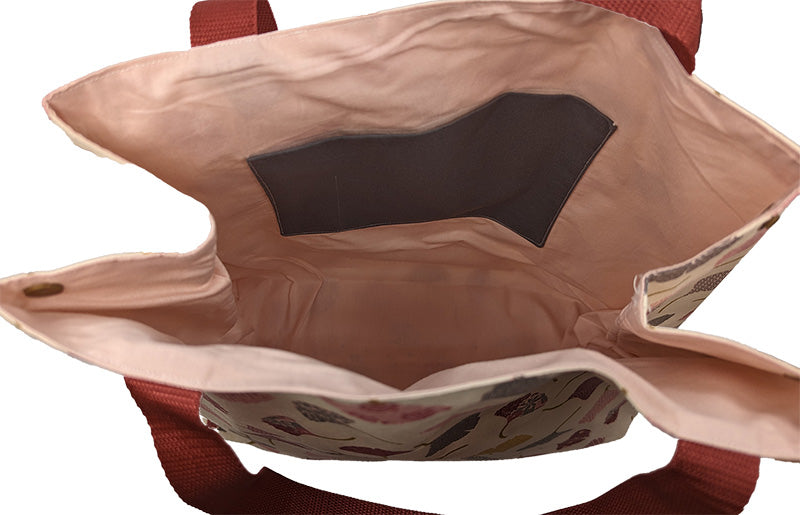 Sac à pressions "Ginkgo" rose