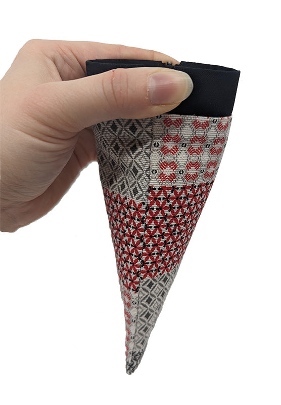 Etui à lunettes "Mosaïques" rouge et noir