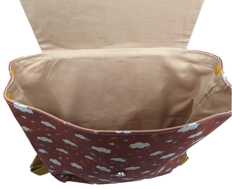 Sac à dos enfant "Ciel Rouge" beige