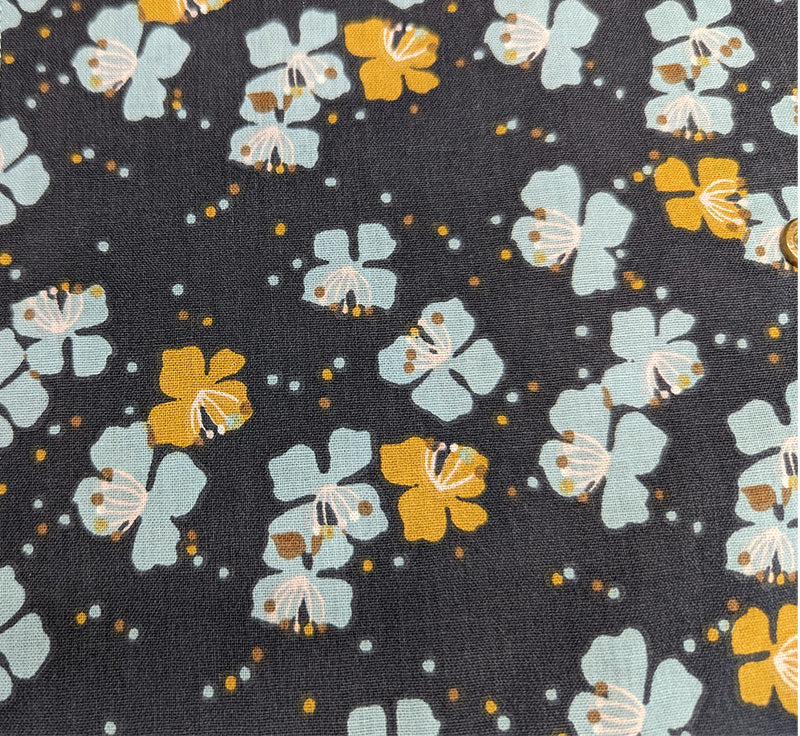 Sac pliable "Fleurs bleues"