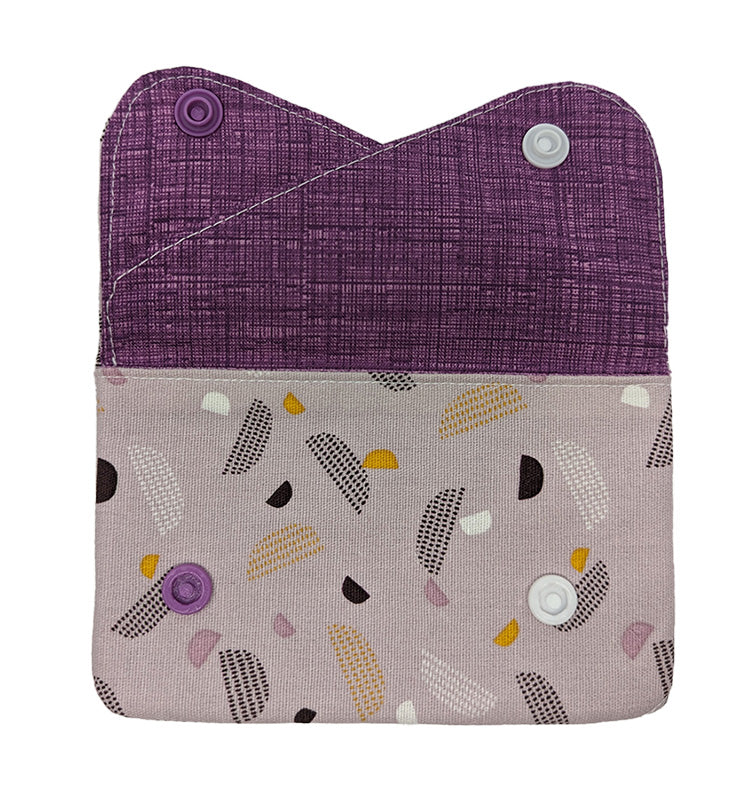 Porte-monnaie double à pressions violet