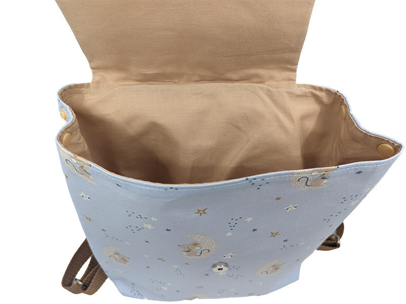 Sac à dos enfant "Petite Souris" beige et chocolat